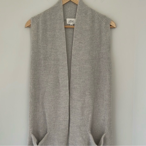 Wilfred Olivie Cardigan Long, merino-wool cardigan vest Grey Size Extra Small - Picture 4 of 9